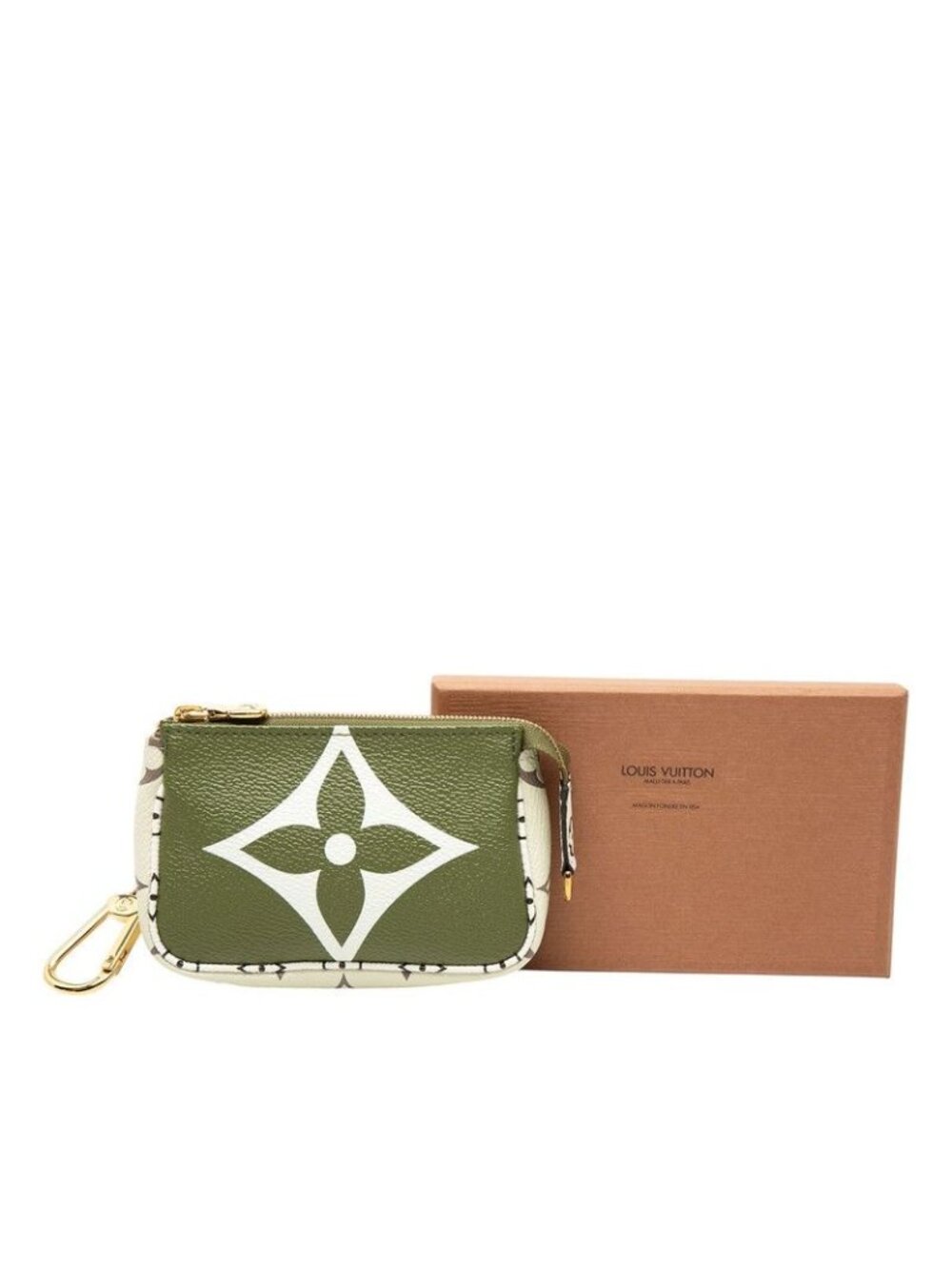 Louis Vuitton Monogram Giant Mini Pochette Accessoires Pouch Beige Green Ivory - Picture 7 of 7